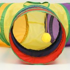 Туннель для кошек шуршащий "Рогатка", 85 х 25 см, разноцветный - фото 7212615