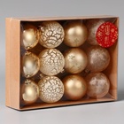 Ёлочные игрушки «Морозный день», шары новогодние, набор 12 шт., d=5 см, МИКС - Фото 4