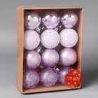 Ёлочные игрушки «Морозная ночь», шары новогодние, d=5 см, набор 12 шт., сиреневый - Фото 4
