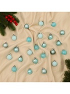 Ёлочные игрушки «Традиция», шары новогодние, d=3 см, набор 24 шт., треск, голубой - Фото 2