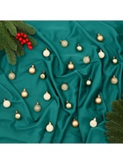 Ёлочные игрушки «Традиция», шары новогодние, d=3 см, набор 24 шт., золотистый/белый - Фото 2