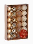 Ёлочные игрушки «Традиция», шары новогодние, d=3 см, набор 24 шт., золотистый/белый - Фото 8