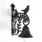 Колокол сувенирный чугун "Птица и веточка с листьями" - фото 22582472