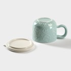 Кружка «Улыбающийся кот», 450 мл, керамика, голубая - Фото 3