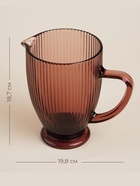 Кувшин SL Home «Модерн», 1.2 л, 19.5×13×18.5 см, стекло, розовый - Фото 2