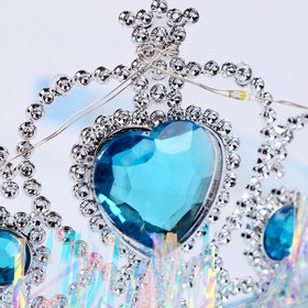 Корона на голову для девочки «Эльза» световая, МИКС (комплект 12 шт)