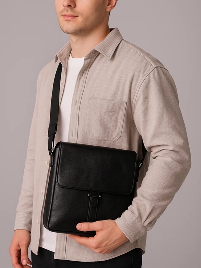 Сумка мужская, цвет чёрный