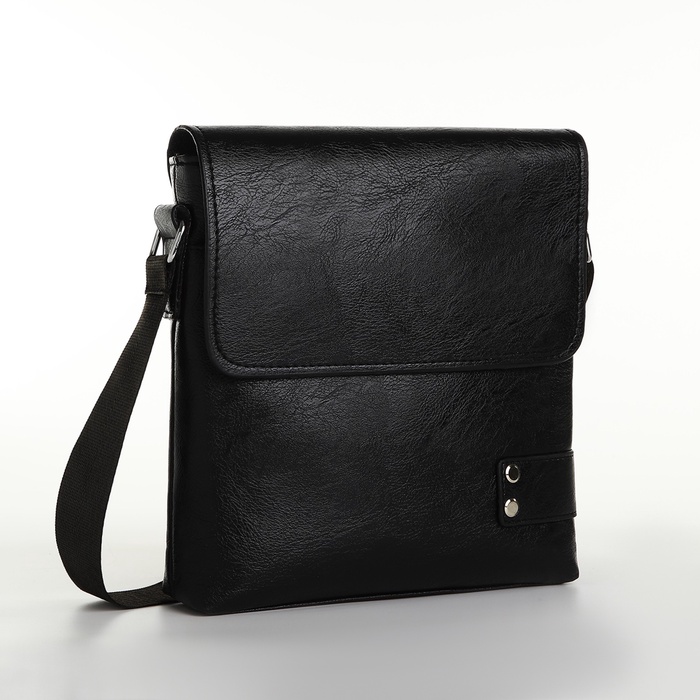 Сумка мужская, цвет чёрный - Фото 1