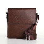 Сумка мужская, цвет коричневый - Фото 3