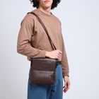 Сумка мужская, цвет коричневый - Фото 2