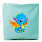 Корзина для хранения игрушек с затяжкой на веревке, 40×50×48 см, голубая - Фото 7