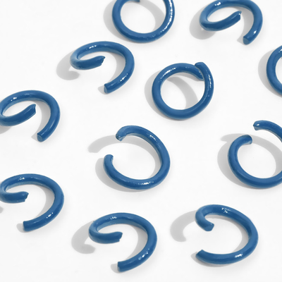 Кольцо соединительное, разъёмное d=5 мм, (набор 30 г), цвет синий