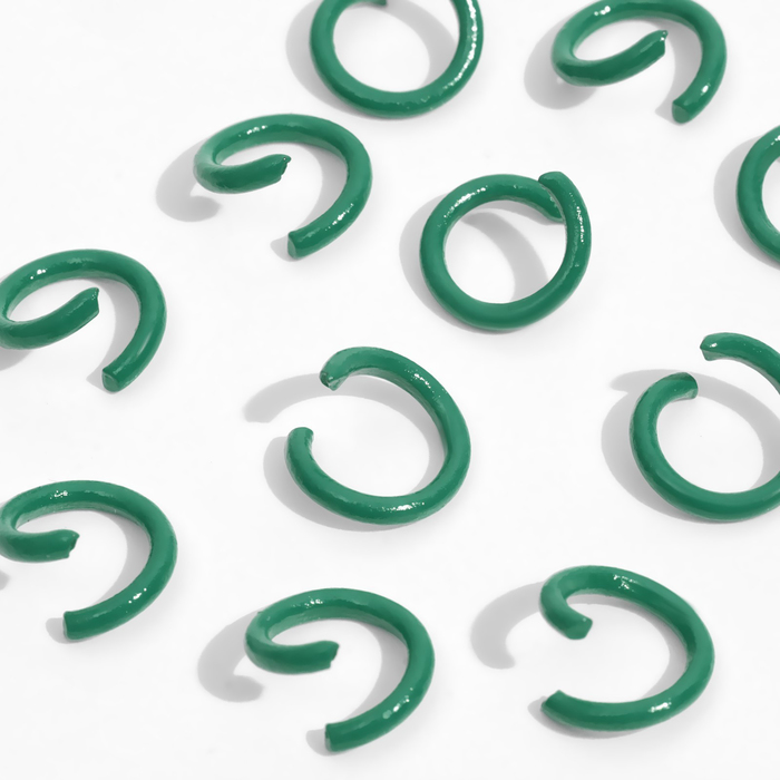 Кольцо соединительное, разъёмное d=5 мм, (набор 30 г), цвет зелёный - Фото 1