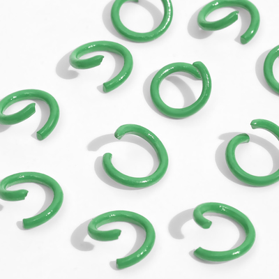Кольцо соединительное, разъёмное d=5 мм, (набор 30 г), цвет светло-зелёный