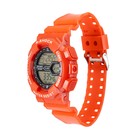 Часы наручные электронные, водонепроницаемые, d-5 см, циферблат 3 см, красные 9731849