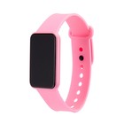 Часы наручные электронные, 3 ATM, пластик, ремешок силикон, розовые - Фото 3