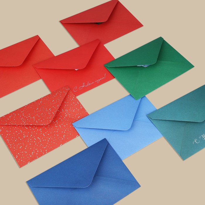 Набор подарочных конвертов «С Новым годом», 16 штук, 11 х 15 см - Фото 1