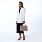 Сумка женская тоут TEXTURA на молнии, 33×9×23 см, бежевая - Фото 10