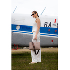 Сумка женская тоут TEXTURA на молнии, 33×9×23 см, бежевая - Фото 12