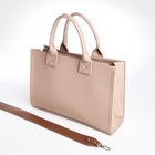 Сумка женская тоут TEXTURA на молнии, 33×9×23 см, бежевая - Фото 11