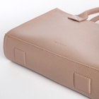 Сумка женская тоут TEXTURA на молнии, 33×9×23 см, бежевая - Фото 6