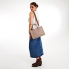 Сумка женская тоут TEXTURA на молнии, 33×9×23 см, бежевая - Фото 14