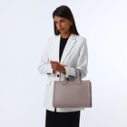 Сумка женская тоут TEXTURA на молнии, 33×9×23 см, серый - Фото 9