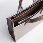 Сумка женская тоут TEXTURA на молнии, 33×9×23 см, серый - Фото 11