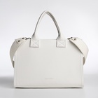 Сумка женская тоут TEXTURA на молнии, 33×9×23 см, белая - Фото 2