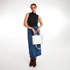 Сумка женская тоут TEXTURA на молнии, 33×9×23 см, белая - Фото 12