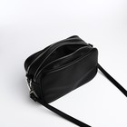 Сумка женская на молнии TEXTURA, маленький размер, чёрная - Фото 4