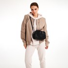 Сумка женская на молнии TEXTURA, маленький размер, чёрная - Фото 6