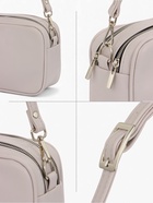 Сумка женская кросс-боди TEXTURA на молнии, 24×9×15 см, светло-серая - Фото 3