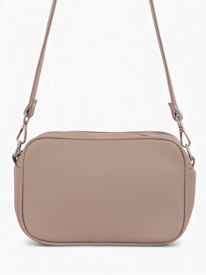 Сумка женская кросс-боди TEXTURA на молнии, 24×9×15 см, бежевая