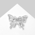 Брошь «Бабочка» сказочная, цвет белый в серебре - Фото 2