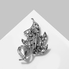 Брошь «Лист» переливающийся, цвет МИКС в чернёном серебре - фото 22611561