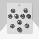 Набор значков (10 шт.) «Мисс», цвет белый в золоте - фото 22611588