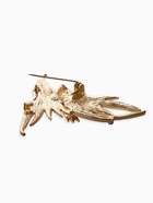 Брошь «Птица феникс», бело-жёлтая в золоте - фото 68119339