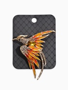 Брошь «Птица феникс», бело-жёлтая в золоте - фото 68119340