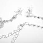 Набор 2 предмета: серьги, колье «Элит» капли треугольник, цвет белый в серебре, 40 см - фото 22702464