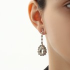 Набор 2 предмета: серьги, колье «Элит» капли треугольник, цвет белый в серебре, 40 см - фото 23027576