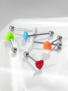 Пирсинг в язык «Сердце», минимал, L=1.9 см, МИКС в серебре - Фото 4