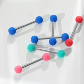 Пирсинг в язык «Шарики», L=1,9 см, цвет МИКС в серебре 9705703