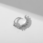 Пирсинг в ухо «Шипы и череп», d=10 мм, цвет серебро - Фото 2
