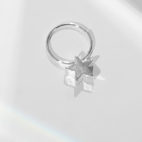 Пирсинг в ухо «Звезда» соло, d=10 мм, цвет серебро