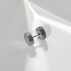 Пирсинг в ухо «Тоннель» рельеф, d=8 мм, цвет серебро - фото 319945626