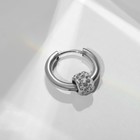 Пирсинг в ухо «Кольцо» шамбала, d=15 мм, цвет белый в серебре - фото 7378430