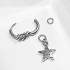 Пирсинг в ухо «Кольцо» звезда love you, d=9 мм, цвет серебро - Фото 4