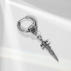 Пирсинг в ухо «Кольцо» меч, d=13 мм, цвет серебро - фото 319945636