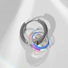 Пирсинг в ухо «Кольцо» Сатурн, d=17 мм, цвет радужный в серебре - фото 10893472